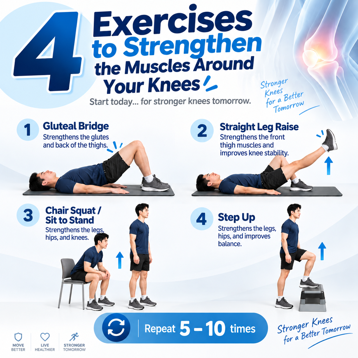 4 Exercises to Strengthen the Muscles Around Your Knees