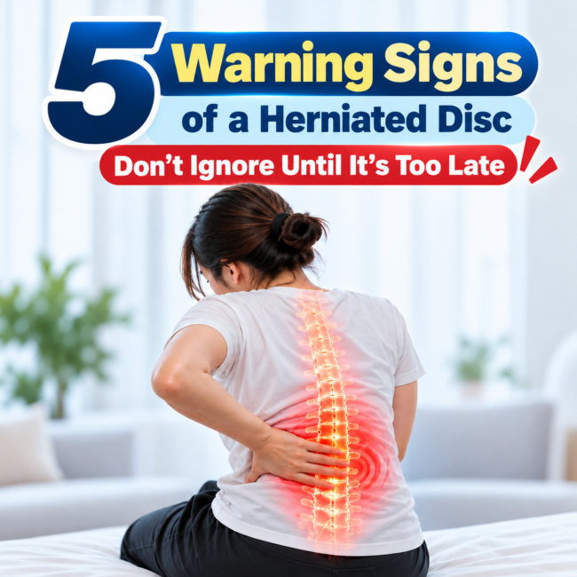 5 Warning Signs of a Herniated Disc 5 Warning Signs of a Herniated Disc: Don’t Ignore Them Until It’s Too Late