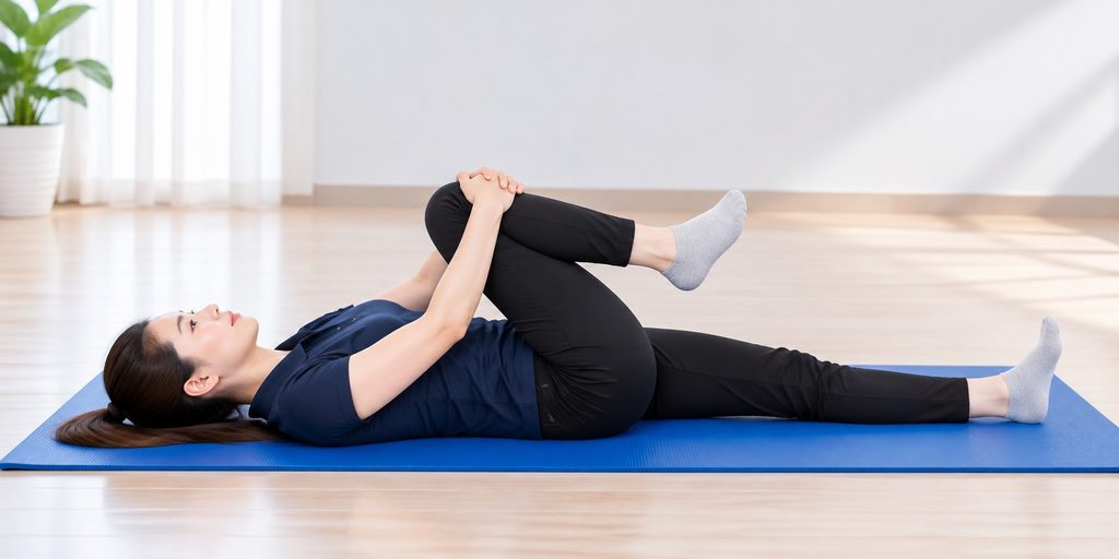 ท่าดึงเข่าชิดอก (Single Knee-to-Chest)